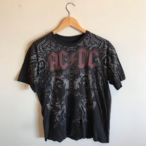 AC / DC Black Ice t shirt Y2K concert band shirt